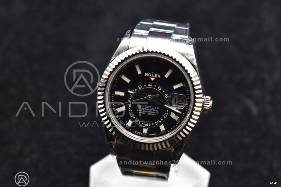 Oyster Noob Skydweller A23J Black SS Edition Bracelet Dial Best on SS 0203